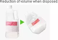 Reduction of volume when disposed