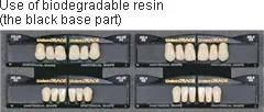 Use of biodegradable resin (the black part)