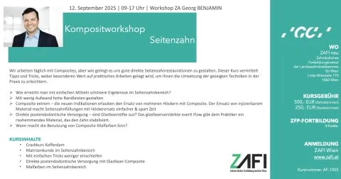 Kompositworkshop Seitenzahn Georg Benjamin