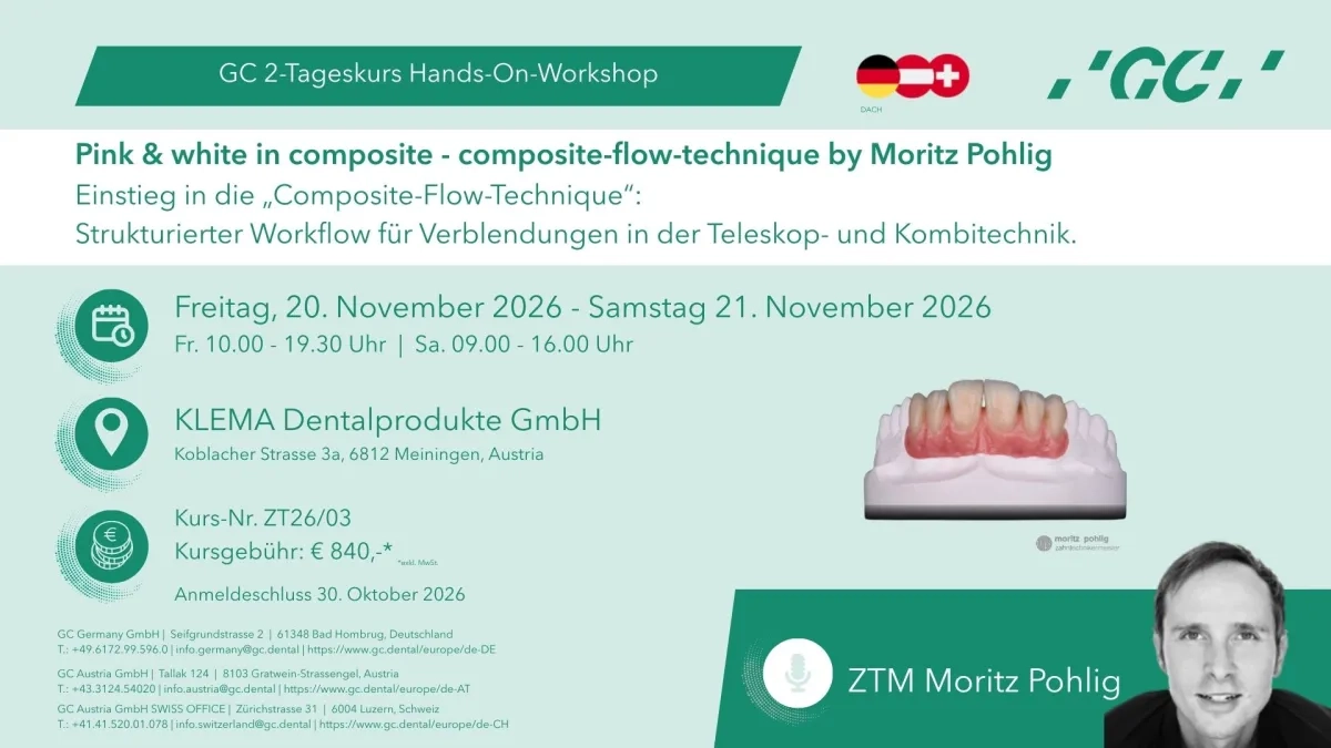 Pink & white in composite - composite-flow-technique by Moritz Pohlig