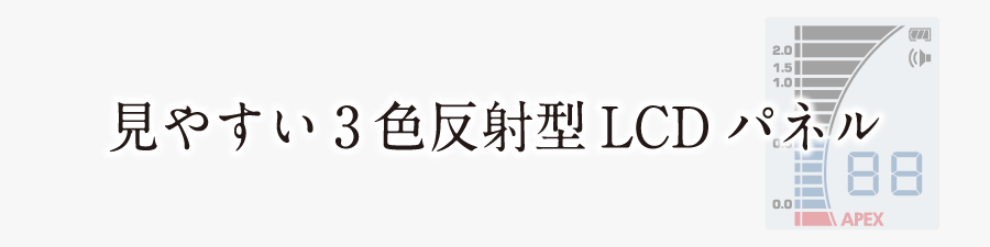 見やすい3色反射型LCDパネル