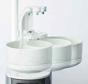 うがいの姿勢も無理なく。