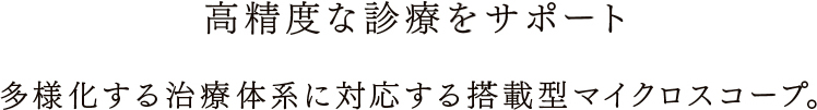 高精度な診療をサポート