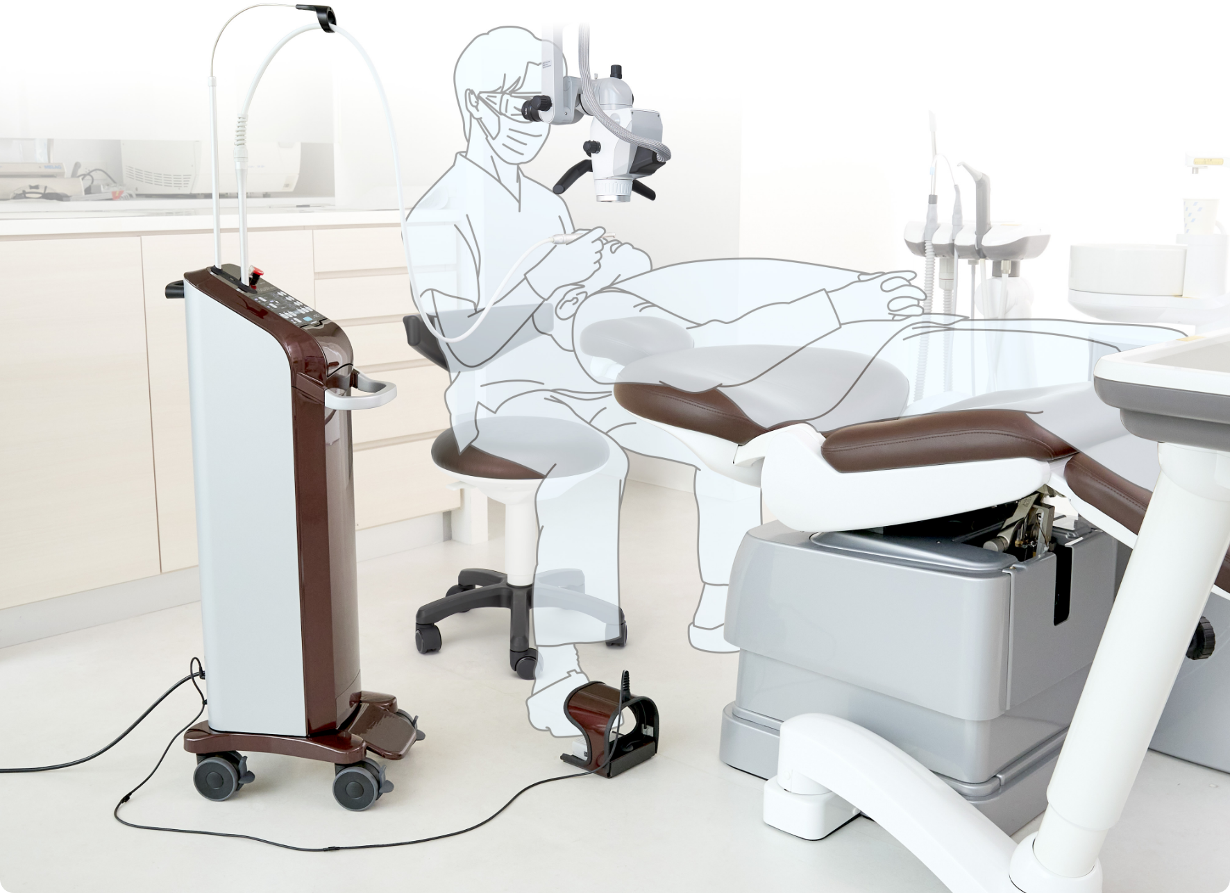 フットスイッチ使用イメージ