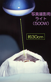 強力なライトを照らしている状態