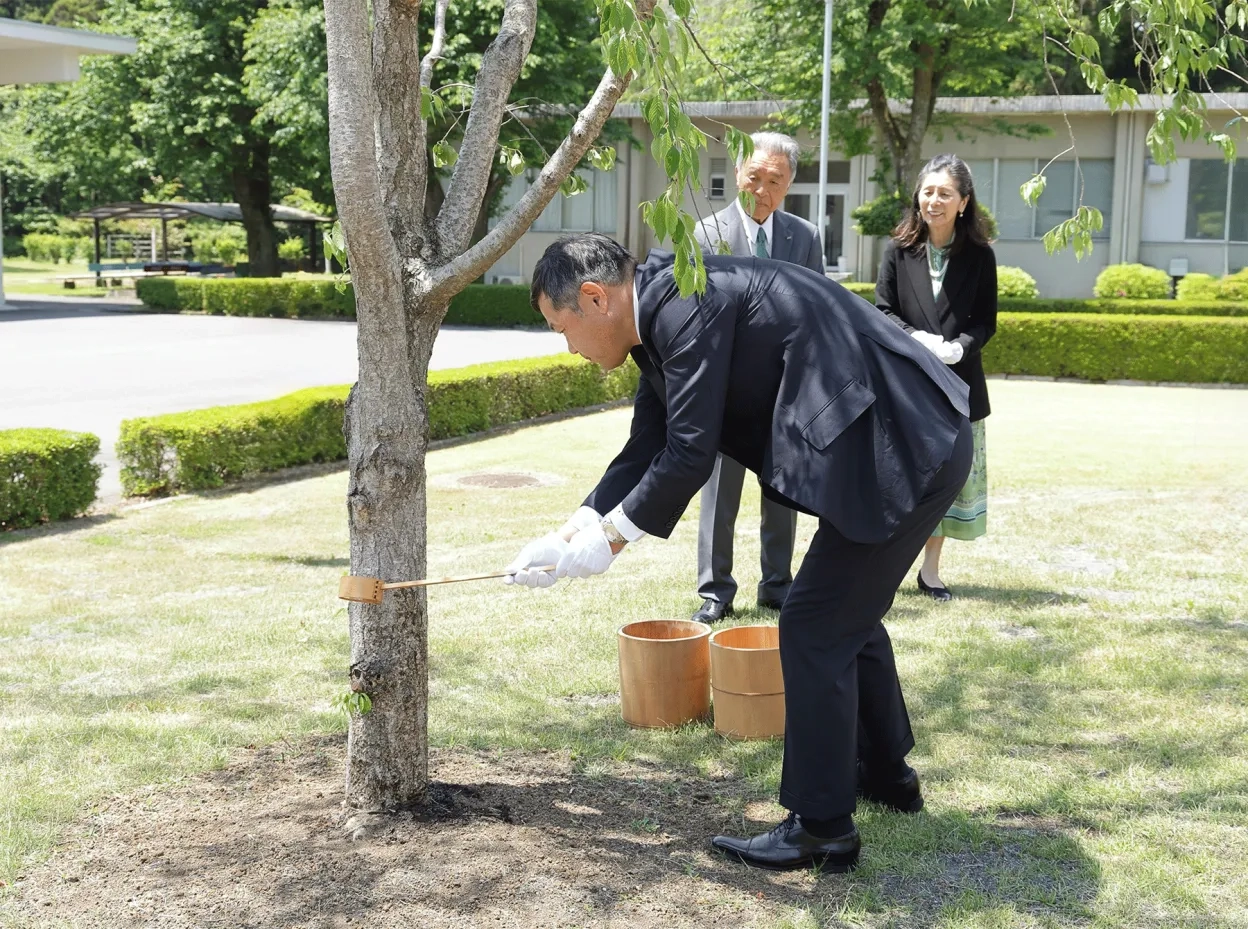 植樹式の様子