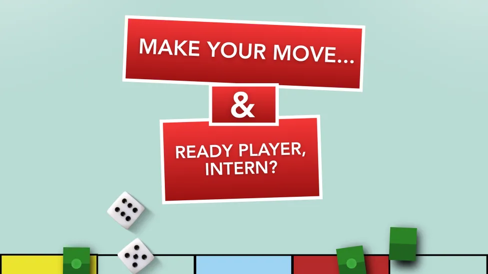GC Asia Dental Internship Programme 2026 promotional poster featuring a board game theme with the slogan "Make Your Move... & Ready Player, Intern?" and department-themed game spaces.